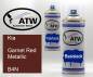 Preview: Kia, Garnet Red Metallic, B4N: 400ml Sprühdose + 400ml Klarlack - Set, von ATW Autoteile West.